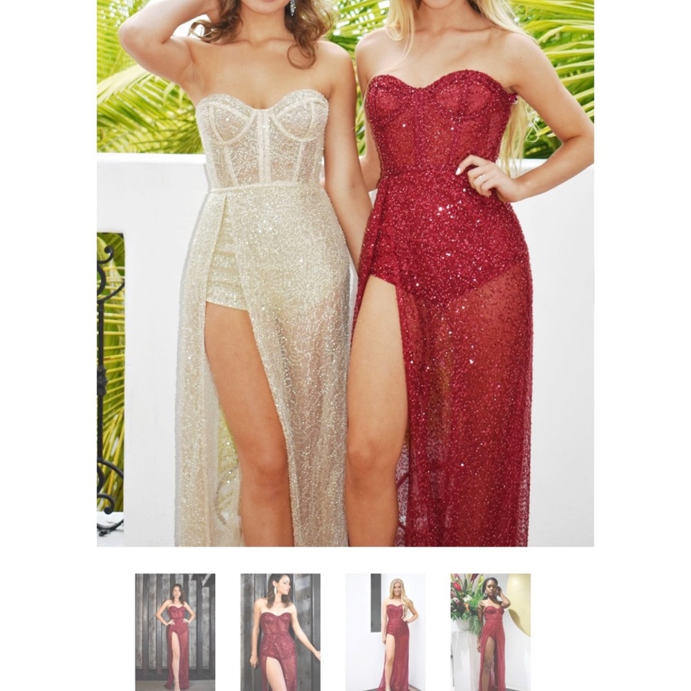 Rene the Label Aurora Gown Burgundy NWT
